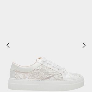 Betsey Johnson White Lace Sneakers